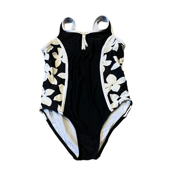 Raisins Other - Raisins Black & White Floral Sporty One Piece Swimsuit